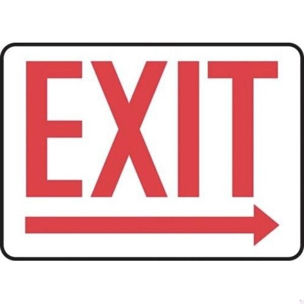 Accuform Exit Sign, Dura-Plastic, 14 in W, 10 in H SHMADC534XT - main